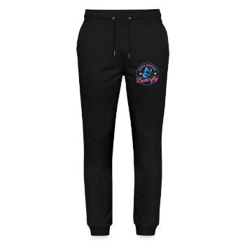 Papillon antisocial - Pantalon de jogging bio MOVER Stanley/Stella unisexe - noir - Devant - Marisol (170cm) & Nik (191cm)