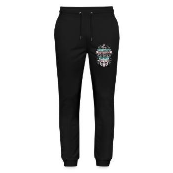 Maman Formidable: Souvenirs Inoubliables - Pantalon de jogging bio MOVER Stanley/Stella unisexe - noir - Devant - Marisol (170cm) & Nik (191cm)