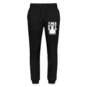 ACK AFD ALPAKA Antifa GEGEN NAZIS Protest links - Stanley/Stella Unisex Bio Jogginghose Mover  - Schwarz - Vorne - Marisol (170cm) & Nik (191cm)