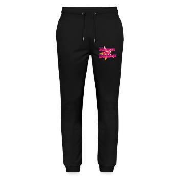 Maman Qui Déchire - Pantalon de jogging bio MOVER Stanley/Stella unisexe - noir - Devant - Marisol (170cm) & Nik (191cm)