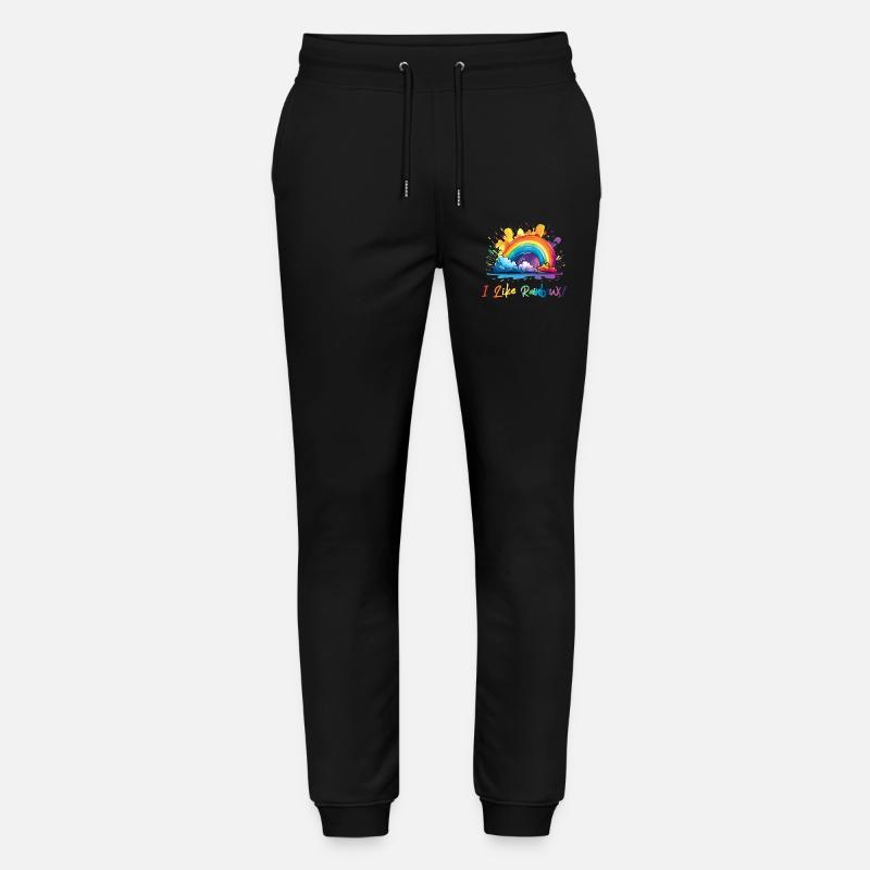 Ich mag Regenbögen - Stanley/Stella Unisex Bio Jogginghose Mover  - Schwarz