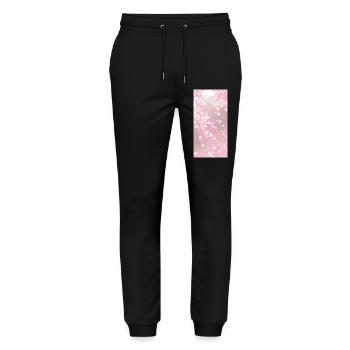 Blüten der Eleganz Blossoms of Elegance - Stanley/Stella Mover Unisex Organic Jogging Trousers - black - Front - Marisol (170cm) & Nik (191cm)