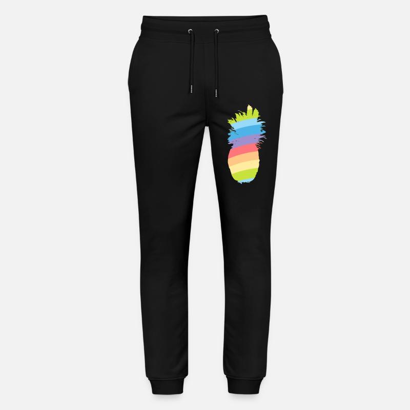 Regenbogen - Ananas - Stanley/Stella Unisex Bio Jogginghose Mover  - Schwarz