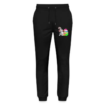 Hase Ostern Boxen - Stanley/Stella Unisex Bio Jogginghose Mover  - Schwarz - Vorne - Marisol (170cm) & Nik (191cm)