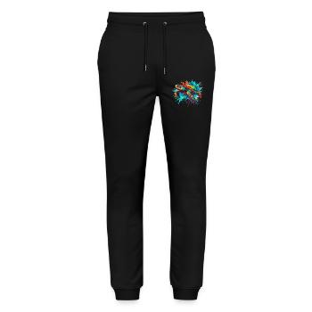 Turtle - Stanley/Stella Mover Unisex Organic Jogging Trousers - black - Front - Marisol (170cm) & Nik (191cm)