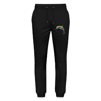 Dolphin - Stanley/Stella Mover Unisex Organic Jogging Trousers - black - Front - Marisol (170cm) & Nik (191cm)