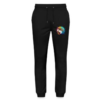 Igel - Stanley/Stella Unisex Bio Jogginghose Mover  - Schwarz - Vorne - Marisol (170cm) & Nik (191cm)