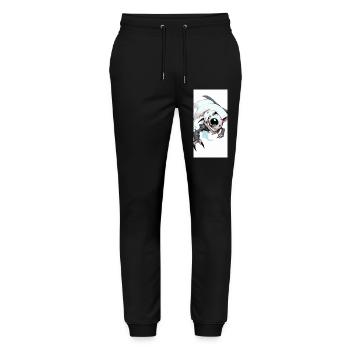 Anime full shotfull body animal Illustration style - Stanley/Stella Unisex Bio Jogginghose Mover  - Schwarz - Vorne - Marisol (170cm) & Nik (191cm)