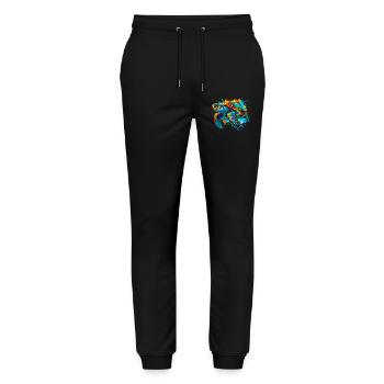 Turtle - Stanley/Stella Mover Unisex Organic Jogging Trousers - black - Front - Marisol (170cm) & Nik (191cm)