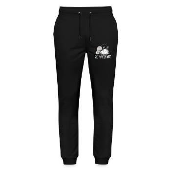 Kleines Schlafendes Schaf Träumt Schlafshirt - Stanley/Stella Unisex Bio Jogginghose Mover  - Schwarz - Vorne - Marisol (170cm) & Nik (191cm)