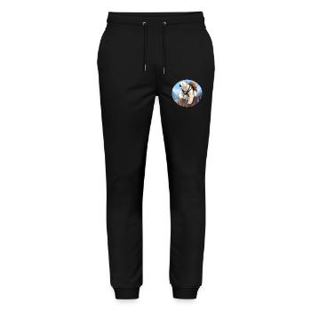 Polar Bear Hiking / Mountaineer Polar Bear - Stanley/Stella Mover Unisex Organic Jogging Trousers - black - Front - Marisol (170cm) & Nik (191cm)