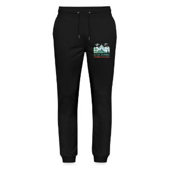 Ultra-Laufen, wie Laufen, aber mit Snacks - Stanley/Stella Unisex Bio Jogginghose Mover  - Schwarz - Vorne - Marisol (170cm) & Nik (191cm)