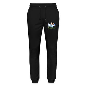 Un pilote de ver de terre sauve le monde - Pantalon de jogging bio MOVER Stanley/Stella unisexe - noir - Devant - Marisol (170cm) & Nik (191cm)