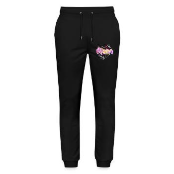 Mama - Stanley/Stella Unisex Bio Jogginghose Mover  - Schwarz - Vorne - Marisol (170cm) & Nik (191cm)