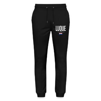 Luque Paraguay Paraguayans - Stanley/Stella Mover Unisex Organic Jogging Trousers - black - Front - Marisol (170cm) & Nik (191cm)