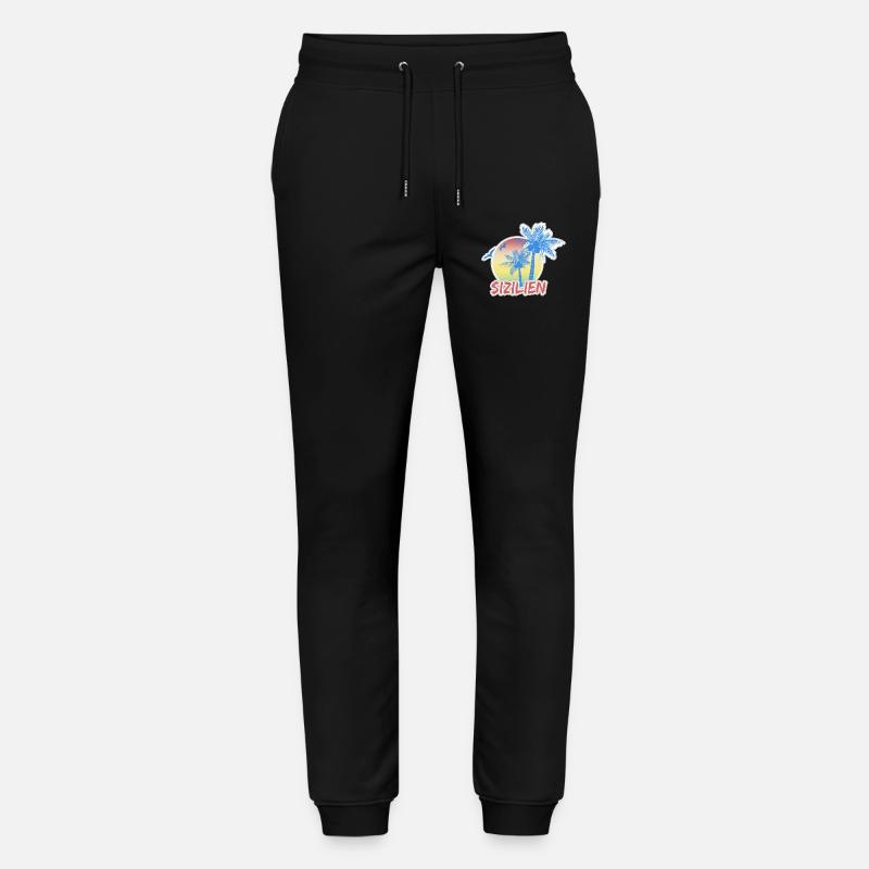 La Sicile comme vacances - Pantalon de jogging bio MOVER Stanley/Stella unisexe - noir