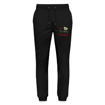 K-Drama Christmas Romance de Noël - Stanley/Stella Mover Unisex Organic Jogging Trousers - black - Front - Marisol (170cm) & Nik (191cm)