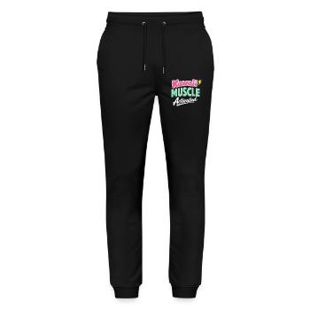 Anime Strong Girl qui prend la Force - Pantalon de jogging bio MOVER Stanley/Stella unisexe - noir - Devant - Marisol (170cm) & Nik (191cm)