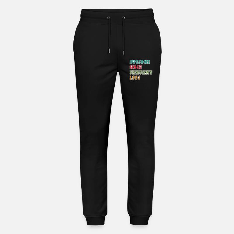 35e anniversaire Millésime de janvier 1991 - Pantalon de jogging bio MOVER Stanley/Stella unisexe - noir