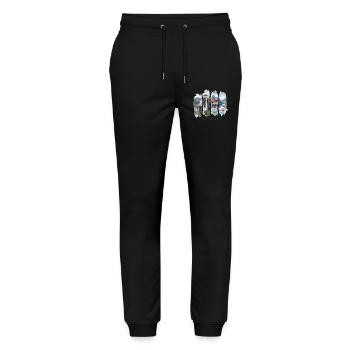 Norway Holiday Travel – Fjord & Wilderness Motif - Stanley/Stella Mover Unisex Organic Jogging Trousers - black - Front - Marisol (170cm) & Nik (191cm)
