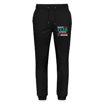N’ayez crainte, le Berufsschullehrer est là. Équipement. - Pantalon de jogging bio MOVER Stanley/Stella unisexe - noir - Devant - Marisol (170cm) & Nik (191cm)