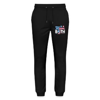 Team Both Twins Gender Reveal - Stanley/Stella Mover Unisex Organic Jogging Trousers - black - Front - Marisol (170cm) & Nik (191cm)