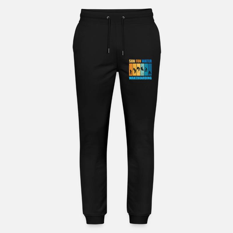Sonne, Spass, Wasser, Wakeboarden - Stanley/Stella Unisex Bio Jogginghose Mover  - Schwarz