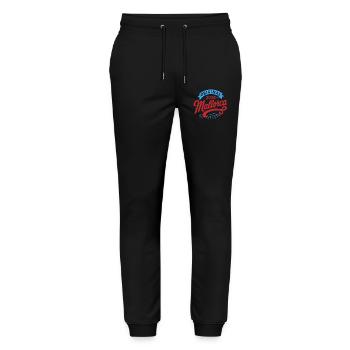 Malle 2026 Original 2026 Mallorca - Stanley/Stella Unisex Bio Jogginghose Mover  - Schwarz - Vorne - Marisol (170cm) & Nik (191cm)