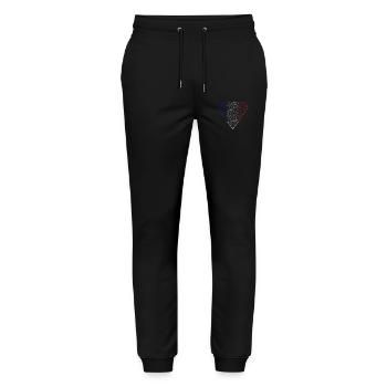 French flag as a diamond pattern - Stanley/Stella Mover Unisex Organic Jogging Trousers - black - Front - Marisol (170cm) & Nik (191cm)