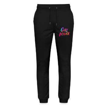 Girl Power - Female Humor, Feminist - Stanley/Stella Mover Unisex Organic Jogging Trousers - black - Front - Marisol (170cm) & Nik (191cm)