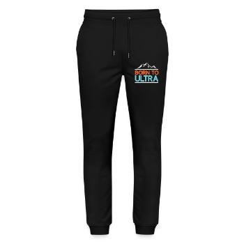 Born to Ultra Running - Stanley/Stella Mover Unisex Organic Jogging Trousers - black - Front - Marisol (170cm) & Nik (191cm)