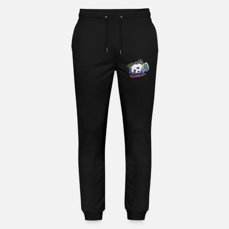 Panda - Stanley/Stella Unisex Bio Jogginghose Mover  - Schwarz