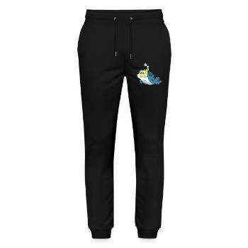 Delfin Taucher Schnorchel Tauchen - Stanley/Stella Unisex Bio Jogginghose Mover  - Schwarz - Vorne - Marisol (170cm) & Nik (191cm)