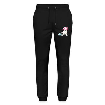 Pêche aux poissons pêcheurs aux champignons - Pantalon de jogging bio MOVER Stanley/Stella unisexe - noir - Devant - Marisol (170cm) & Nik (191cm)