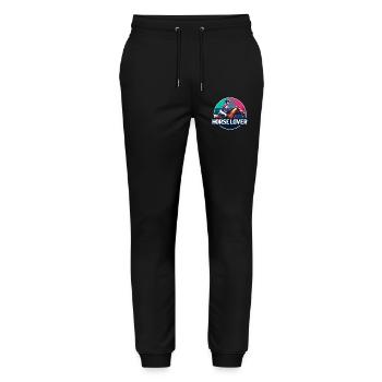 Equestrian Rider Emblem - Stanley/Stella Mover Unisex Organic Jogging Trousers - black - Front - Marisol (170cm) & Nik (191cm)
