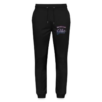 Hundehaare sind mein Glitzer - Stanley/Stella Unisex Bio Jogginghose Mover  - Schwarz - Vorne - Marisol (170cm) & Nik (191cm)