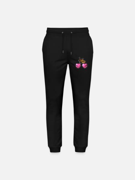 Butterfly Sunglasses - Stanley/Stella Mover Unisex Organic Jogging Trousers - black