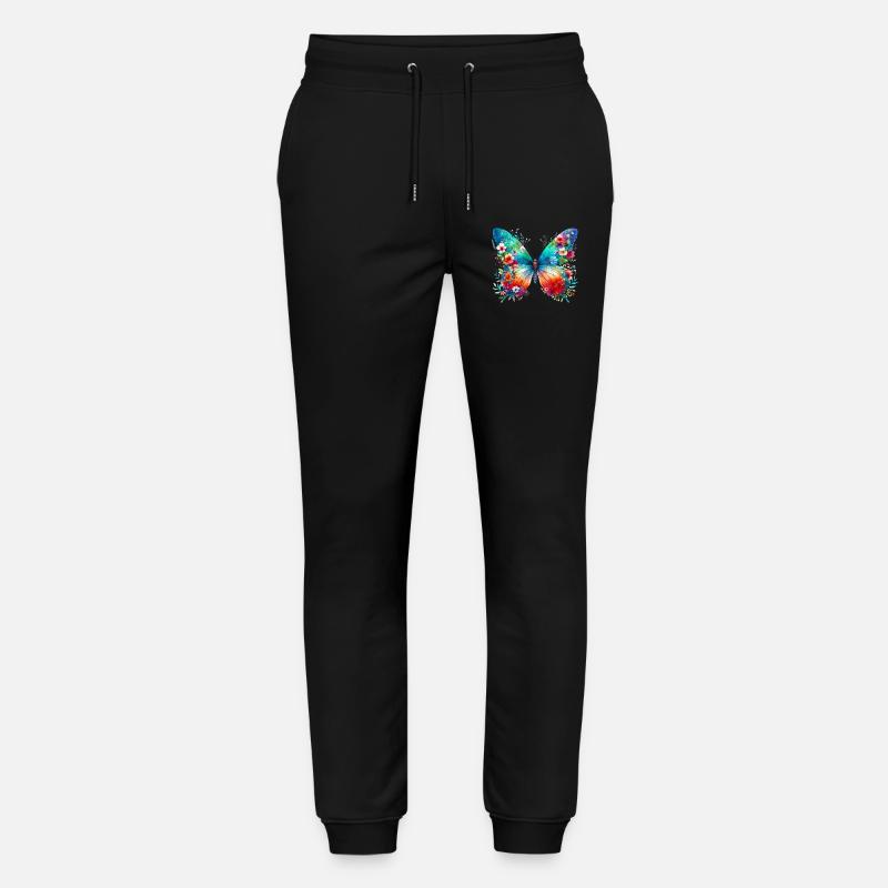 Butterfly - Stanley/Stella Mover Unisex Organic Jogging Trousers - black