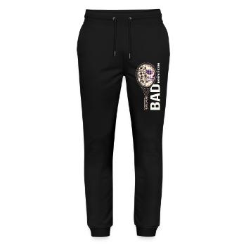 Badminton Badminton Crossminton Badminton Player - Stanley/Stella Mover Unisex Organic Jogging Trousers - black - Front - Marisol (170cm) & Nik (191cm)