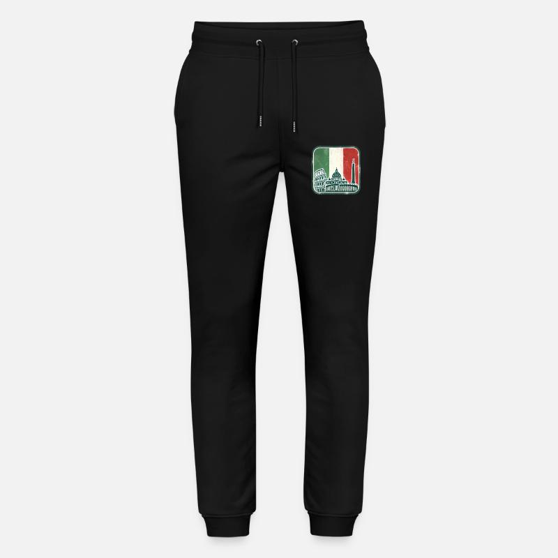 Drapeau Italien Monuments Silhouette - Pantalon de jogging bio MOVER Stanley/Stella unisexe - noir