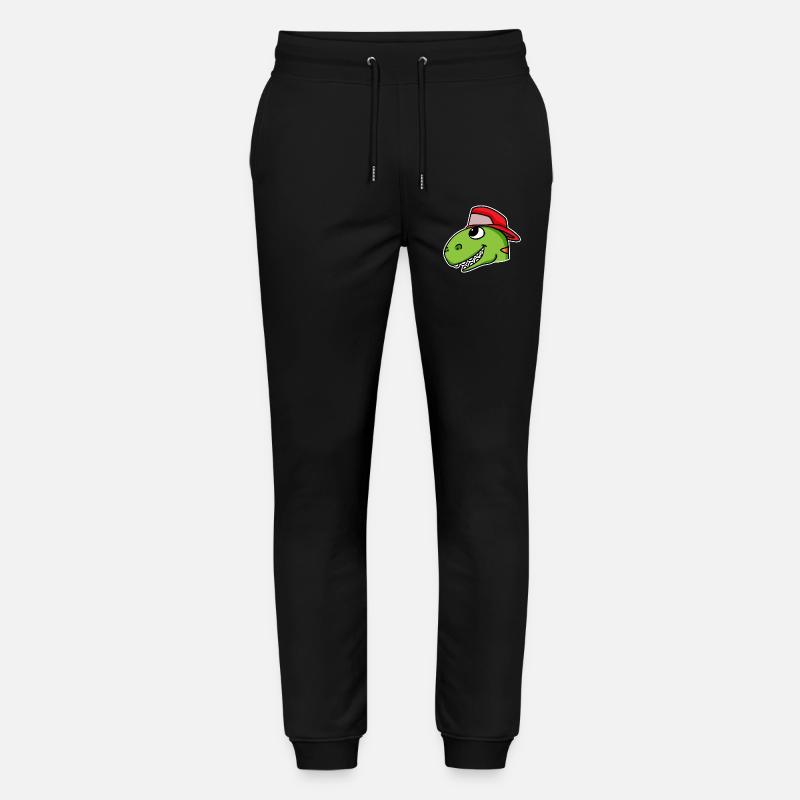 Dinosaur Head Dino - Stanley/Stella Mover Unisex Organic Jogging Trousers - black