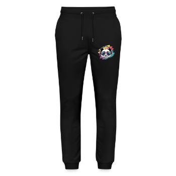 Cool Panda Vibes - Stanley/Stella Mover Unisex Organic Jogging Trousers - black - Front - Marisol (170cm) & Nik (191cm)