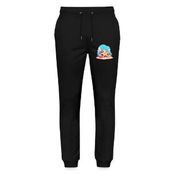 Seesterne Seestern - Stanley/Stella Unisex Bio Jogginghose Mover  - Schwarz - Vorne - Marisol (170cm) & Nik (191cm)