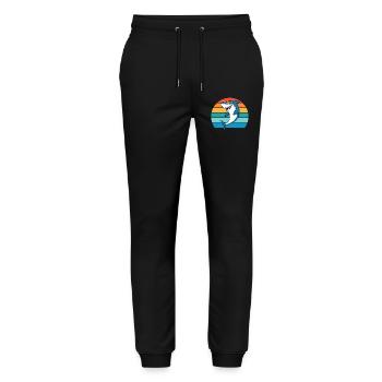 Shark, Sea Creature, Predator, Shark, Great White Shark - Stanley/Stella Mover Unisex Organic Jogging Trousers - black - Front - Marisol (170cm) & Nik (191cm)