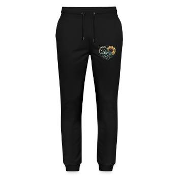 Adventure Awaits – Glowing Night-Hike Vibe - Stanley/Stella Mover Unisex Organic Jogging Trousers - black - Front - Marisol (170cm) & Nik (191cm)