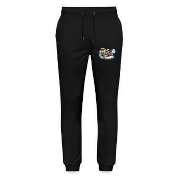 Streifenhörnchen beim Schneeschippen – Winterspaß - Stanley/Stella Unisex Bio Jogginghose Mover  - Schwarz - Vorne - Marisol (170cm) & Nik (191cm)