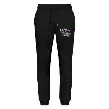 Inspiring Butterfly Monarch Butterfly Garden - Stanley/Stella Mover Unisex Organic Jogging Trousers - black - Front - Marisol (170cm) & Nik (191cm)