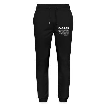 Autofan Vater Reifenrad Motiv Vatertag Papa - Stanley/Stella Unisex Bio Jogginghose Mover  - Schwarz - Vorne - Marisol (170cm) & Nik (191cm)