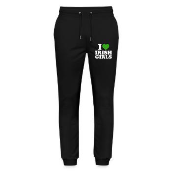 I Heart Irish Girls - Stanley/Stella Unisex Bio Jogginghose Mover  - Schwarz - Vorne - Marisol (170cm) & Nik (191cm)