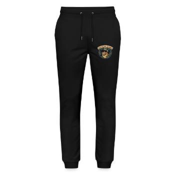 Katze in Vintage-Tasse, lass mich in Ruhe - Stanley/Stella Unisex Bio Jogginghose Mover  - Schwarz - Vorne - Marisol (170cm) & Nik (191cm)
